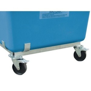 Bacs polyester fibre de verre Cemo rectangulaire sur roulettes - Couleur Bleu