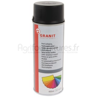 Peinture pour tracteurs John Deere noir mat, aérosol 400 ml