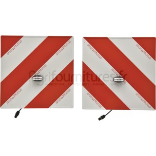 Jeu de plaques d'avertissement double-face, à led