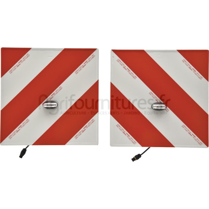 Jeu de plaques d'avertissement double-face, à led