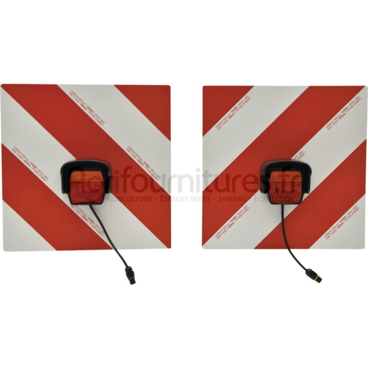 Jeu de plaques d'avertissement double-face, à led