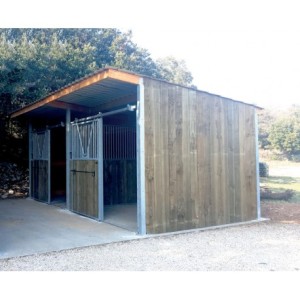Extension pour abri simple pente prof. 3 m x larg. 3 m La Gée Cheval