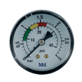 Manomètre ABS sec pour filtre de piscine, raccord axial