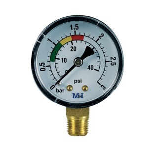 Manomètre ABS sec pour filtre de piscine, raccord vertical