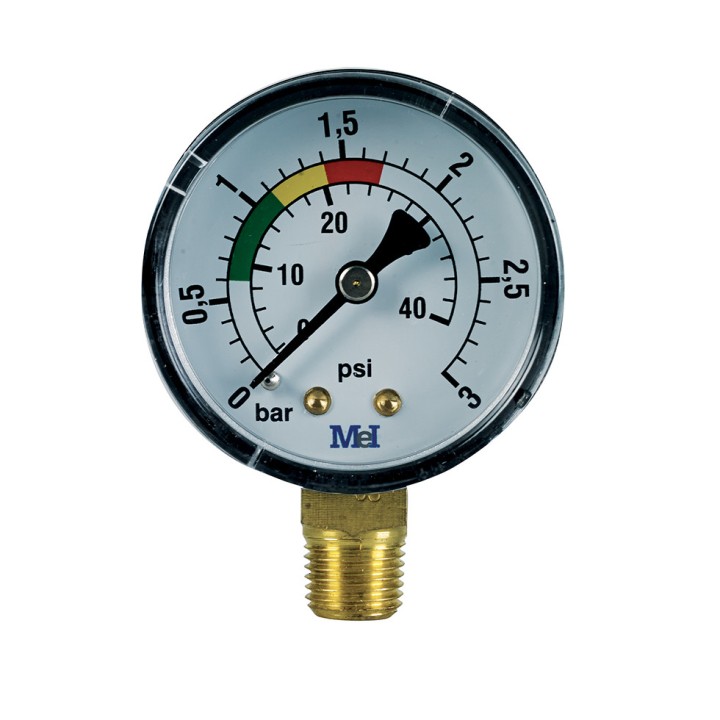 Manomètre ABS sec pour filtre de piscine, raccord vertical