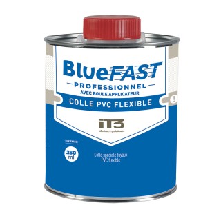 Colle "Bluefast", spéciale PVC souple, séchage rapide, pot métal