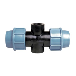 Té 90° taraudé avec fixation piquet UNIDELTA, PN 16
