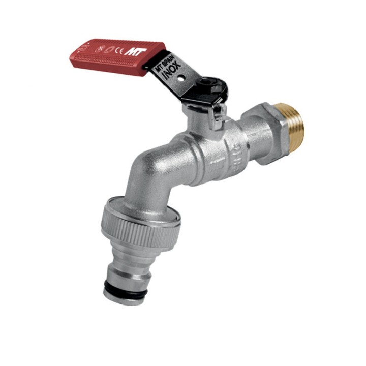 Robinet laiton, 1/4 de tour PN 16, avec connexion rapide