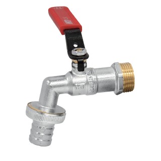 Robinet laiton, 1/4 de tour PN 16, avec raccord au nez