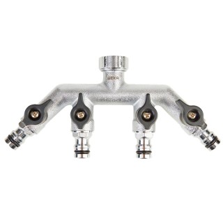 Vanne à quatre voies GEKA Plus avec raccord GEKA Plus