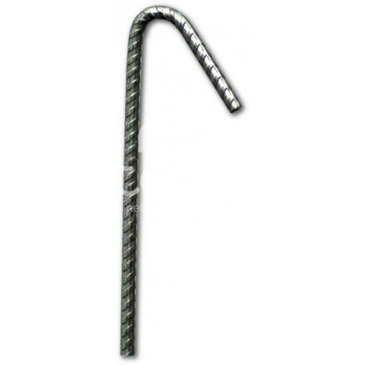 Tuteurs Acier brut tête courbée Diam. 4mm pack de 100