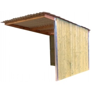 Extension pour abri simple pente prof. 4 m x larg. 3 m La Gée Cheval