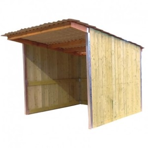 Abri simple pente larg. 4 m x prof. 3 m La Gée Cheval
