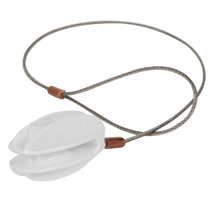 Kit isolateur de coin renforcé blanc avec fil d'acier inox Gallagher (5 unités)