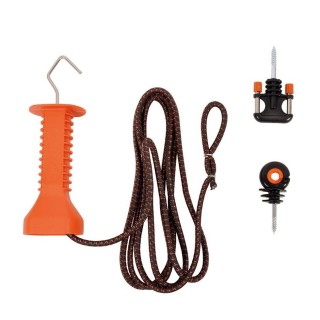 Kit porte à cordon élastique marron 3-6 m Gallagher