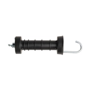 Poignée de porte noire avec crochet ouvert Pulsara