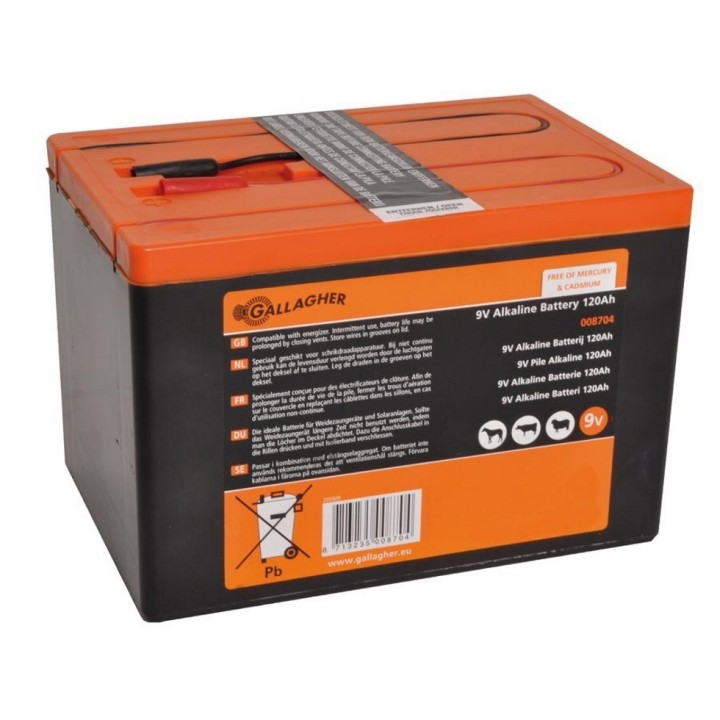 Pile Powerpack 9 Volt 120 Ah Gallagher