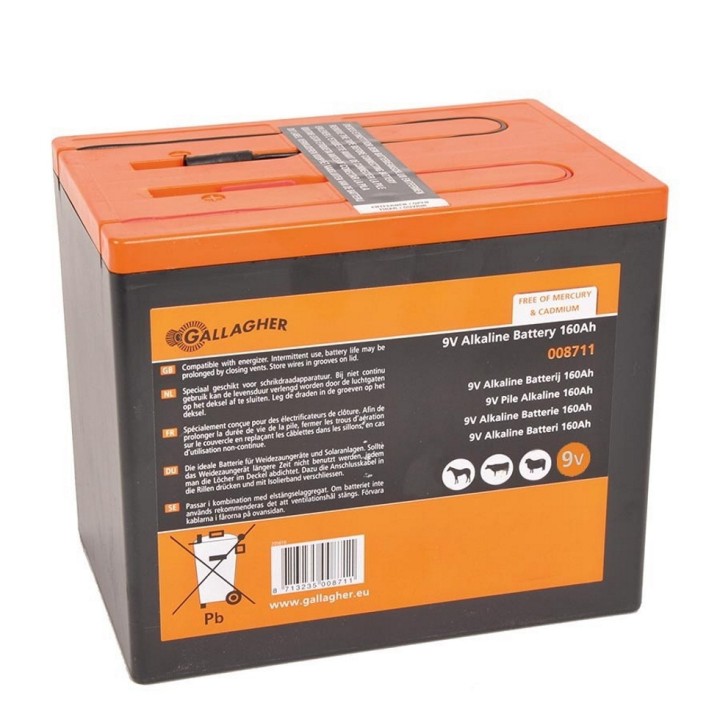 Pile Powerpack 9 Volt 160 Ah Gallagher