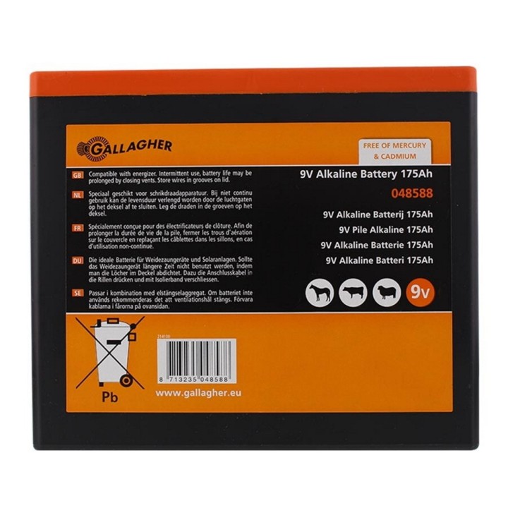 Pile Powerpack 9 Volt 175 Ah Gallagher
