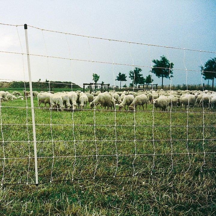 Filet moutons Turbo blanc double pointe haut. 90 cm, rouleau de 50 m Gallagher
