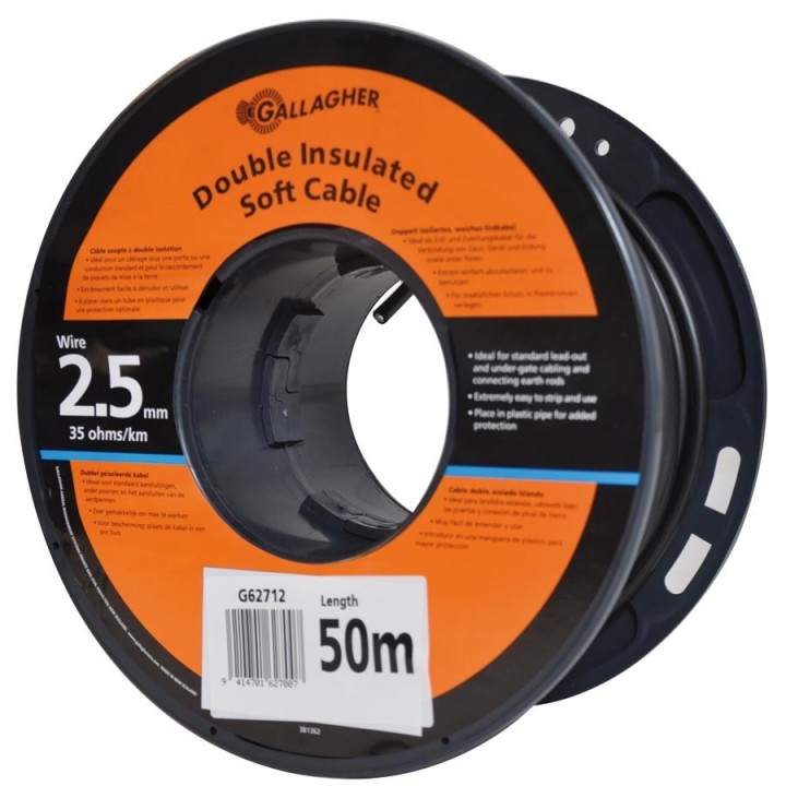 Câble de terre doublement isolé diam. 2,5 mm Gallagher