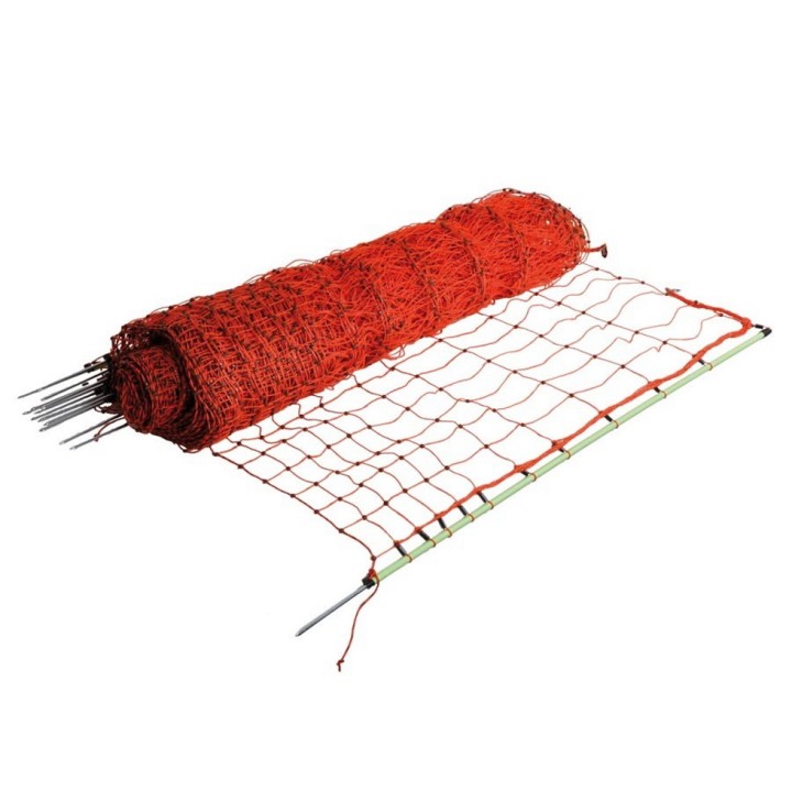 Filet poulets et volailles orange pointe simple haut. 112 cm, rouleau de 50 m Gallagher