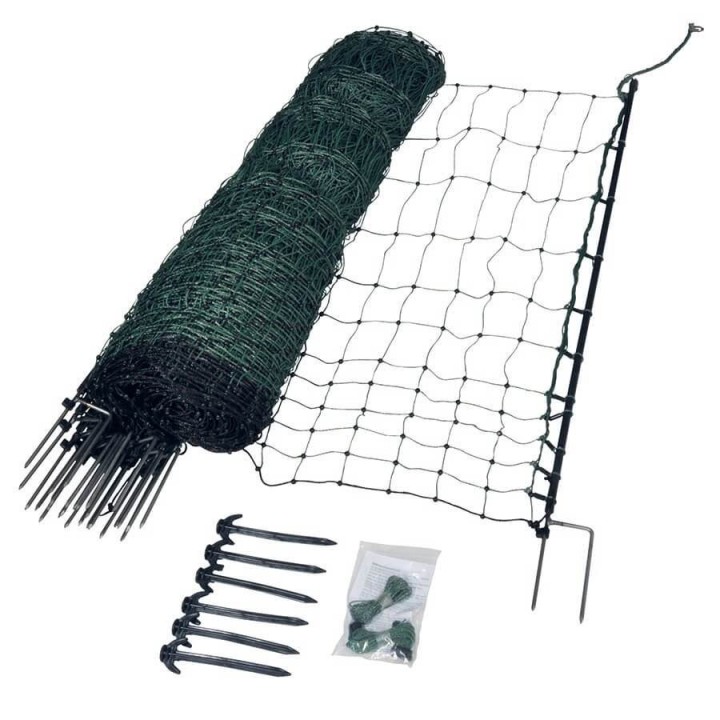 Filet poulets et volailles double pointe haut. 112 cm, rouleau de 50 m Gallagher