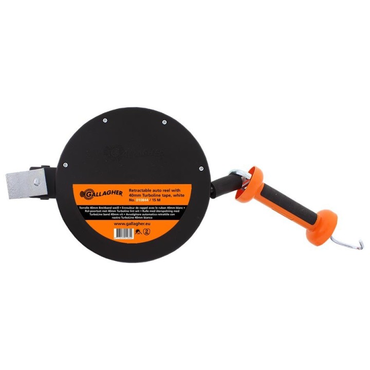 Enrouleur de rappel ruban 40 mm long. 15 m Gallagher