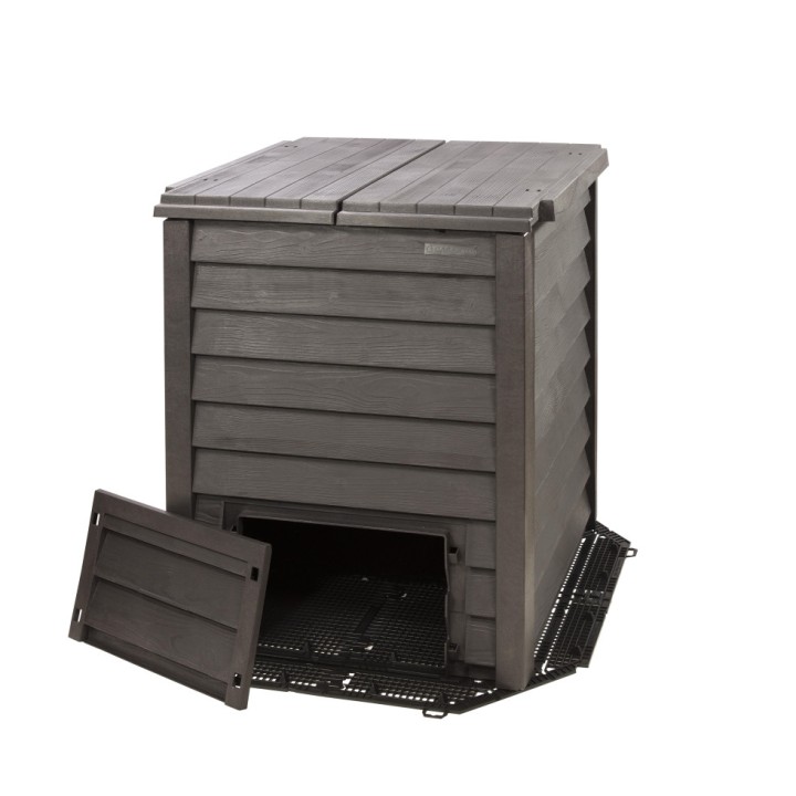 Kit composteur Thermo-Wood, brun, avec grille de fond