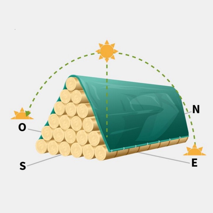 Couverture de protection Edilfloor Flortex® 160 gr/m² - intérieur/extérieur pour paille, foin et céréales