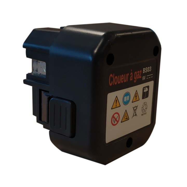 Batterie supplémentaire 6V Alsafix pour cloueur crampillons 12GASCR (version 1)