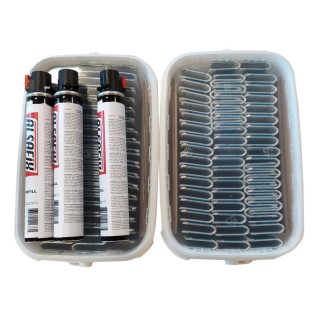Pack 3000 crampillons + 3 cartouches gaz "1100 tirs" Alsafix pour Cloueur Crampillons Sans Fil à Gaz et sur Batterie