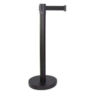 Poteau Viso noir - sangle noire 2 m