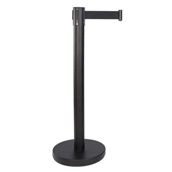 Poteau Viso noir - sangle noire 2 m