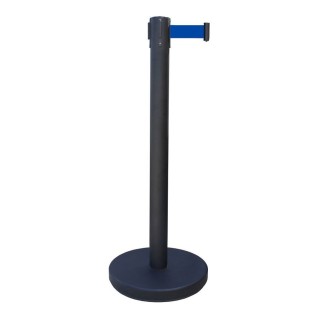 Poteau Viso noir - sangle bleue 2 m