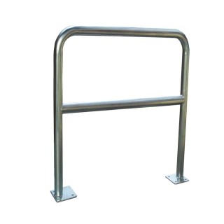 Barrière sécurité Viso avec platine et fixations - tube Ø 40 mm - Inox 304 L 2000 x H1000 mm