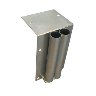 Fixation Viso pour 2 pieds de barrière série BAS400 - Ø 40 mm - Acier galvanisé