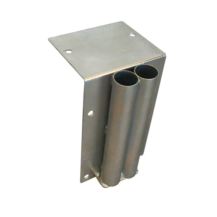 Fixation Viso pour 2 pieds de barrière série BAS400 - Ø 40 mm - Acier galvanisé