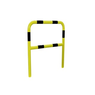 Barrière de sécurité Viso à sceller - tube Ø 60mm - noire-jaune L1000 x H1200 mm