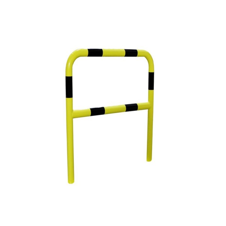 Barrière de sécurité Viso à sceller - tube Ø 60mm - noire-jaune L1000 x H1200 mm
