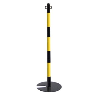 Poteau budget Viso acier noir-jaune