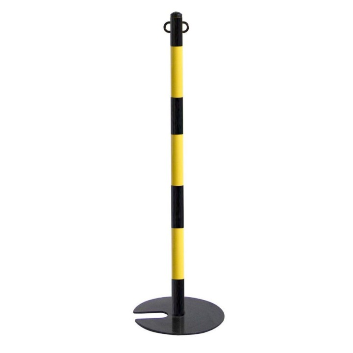 Poteau budget Viso acier noir-jaune