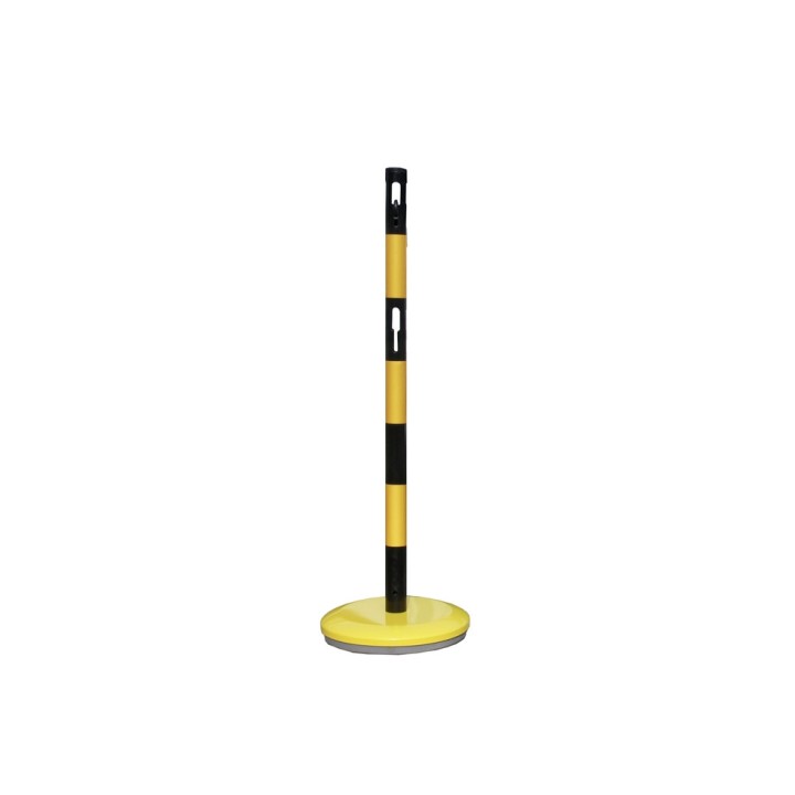 Poteau métal Viso base fixe Ø 330 mm - noir-jaune