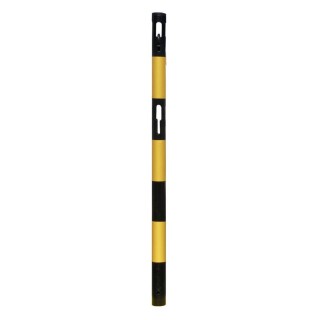 Poteau métal Viso à sceller - noir-jaune H 1m - Ø 50