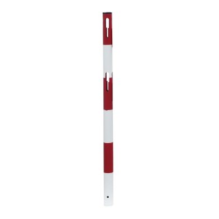 Poteau métal Viso à sceller - rouge-blanc H 1m - Ø 50