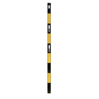 Poteau métal Viso à sceller - noir-jaune H 1,5m - Ø 50