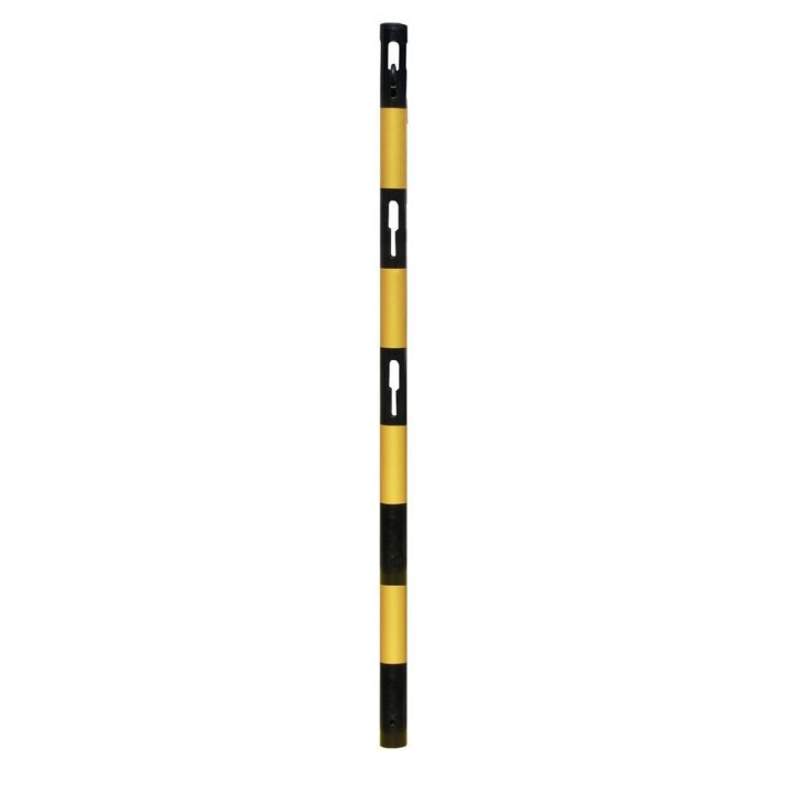 Poteau métal Viso à sceller - noir-jaune H 1,5m - Ø 50