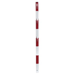 Poteau métal Viso à sceller - rouge-blanc H 1,5m - Ø 50