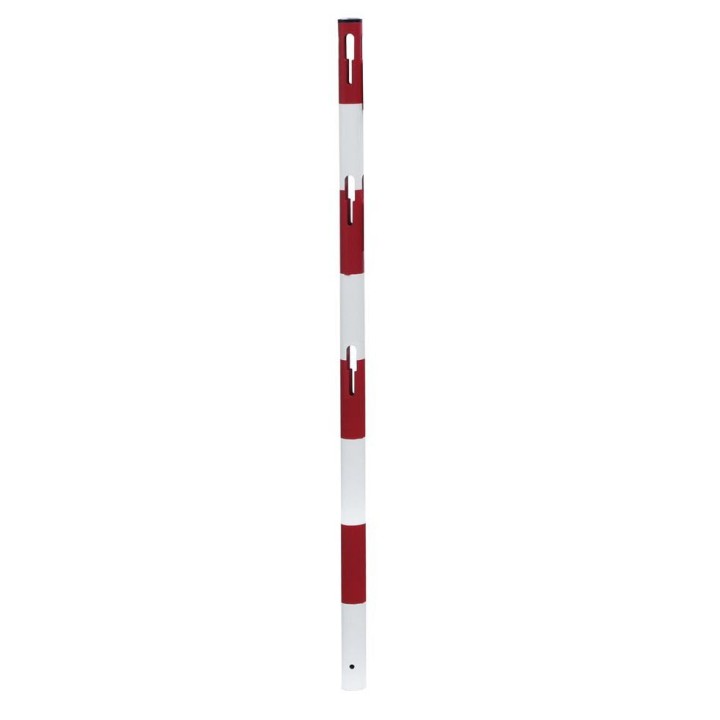 Poteau métal Viso à sceller - rouge-blanc H 1,5m - Ø 50