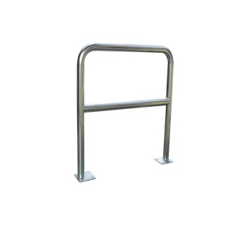 Barrière sécurité Viso avec platine et fixations - tube Ø 40 mm - Inox 304 L 1500 x H1000 mm